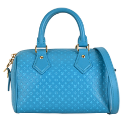 Speedy 20 Bandouliere, Leather, Blue, NFC, S, 2*